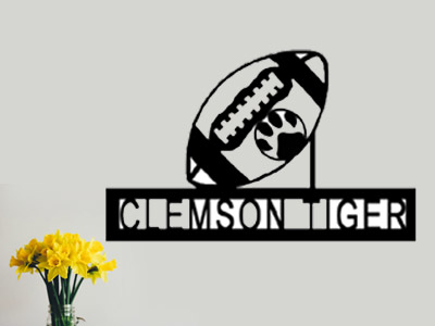 Sc Metal Art College Football Clemson Tiger Wall Decor